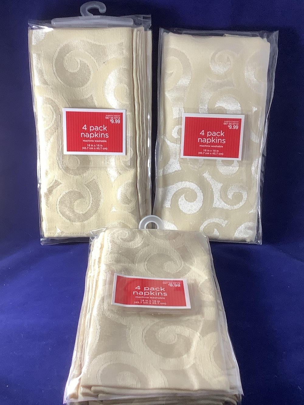Target Ivory/Light Gold Jacquard Swirl Napkins